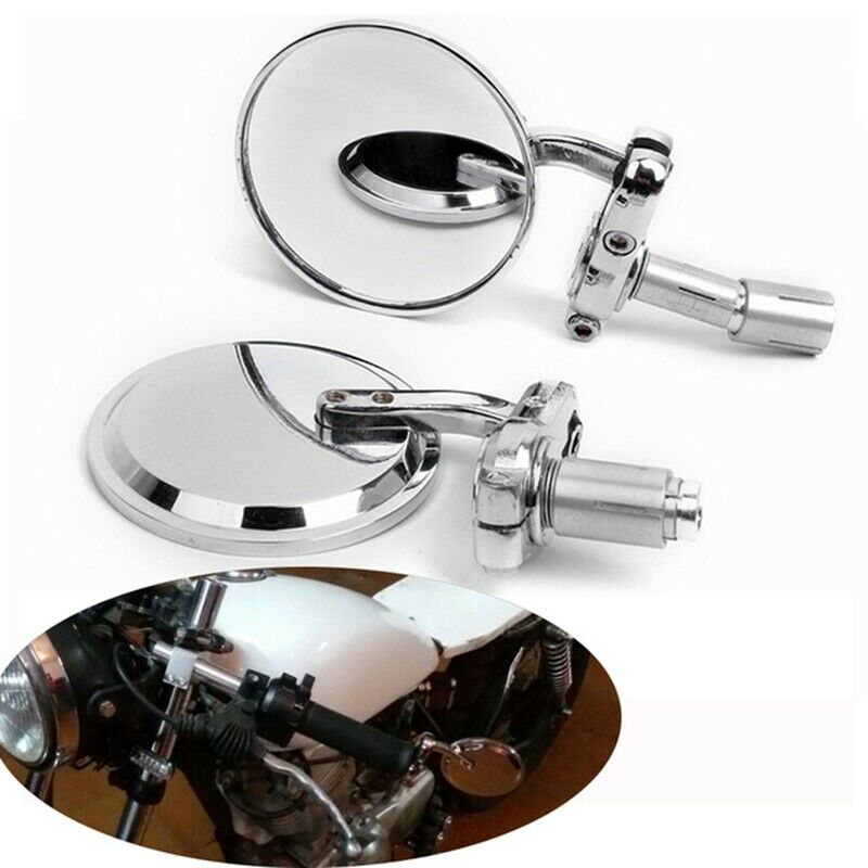 Cnc Motorcycle Moto Bike 7/8Inch 22Mm Handle Bar End Mirrors Collapsible Fo T5K1