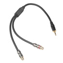 3.5mm Male to 2RCA Female Headphone Splitter Audio Cable Adapter Converter Cord