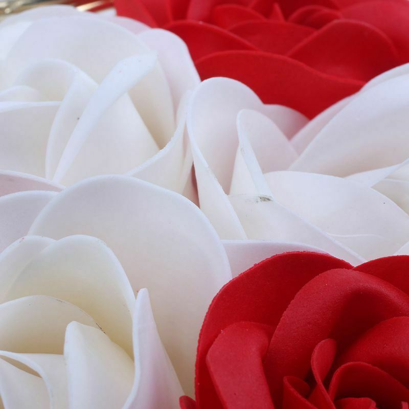 6Pcs Scented Rose Flower Petal Bath Body Soap Wedding Party Gift Home DIY D Z2Q5