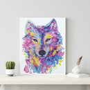 5D DIY Special Shaped Diamond Painting Wolf Head Embroidery Craft Kit Decor