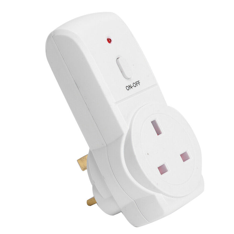 2pcs UK Plug Power Outlet Light Switch Socket+1pc Wireless Remote Control A