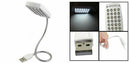Plastic Shell White 28 LED Flexible Gooseneck USB Lamp Light