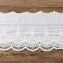 1 Yard Wedding Dress Tulle Embroidered Floral Lace Trim Ribbon Sewing DIY Craft.