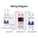 SVP-916 House 80A Adjustable Voltage Surge Protector Relay Circuit Breaker