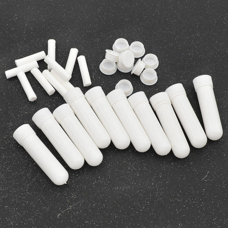 10 Pcs White Essential Oil Aromatherapy Blank Nasal Inhalers Diffusers Gift