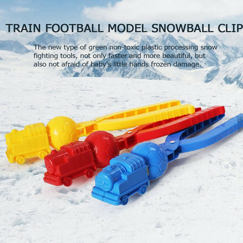 Cute Train Shape Snowball Clip Snow Clay Ball Maker Creative Snowballs Mold
