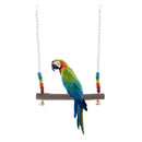 Pet Parrot Swing Wood Bird Parrot Hanging Swing Toys for Parakeet Cockatoo L