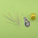 82x Sewing Line Thread Spool Set Prewound Bobbin Cotton Reel Needle Portable Kit
