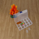 15 Slots Transparent Plastic Fishing Lure Box Fishing Tackle Storage Box