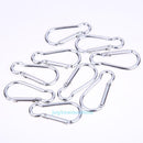 20Pcs Aluminum Carabiner Snap Spring Clip Hook Hanger Keychain Outdoor Hiking