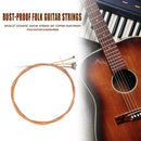 6pcs/set Copper Rust-proof Folk Guitar Strings Acoustic Guitar Parts (Red)