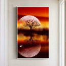 5D DIY Tree Full Drill Diamond Embroidery Paintings Cross Stitch (Orange)