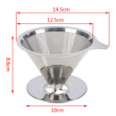 Reusable coffee filter holder stainless steel brew drip coffee funnel metal  JR