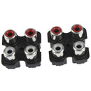 2pcs 4way 6Pin RCA Female Audio Video Plug AV Concentric Socket Connect OZ