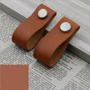 6pcs PU Leather Furniture Door Handle Modern Europe Style Pull Handle Knob for