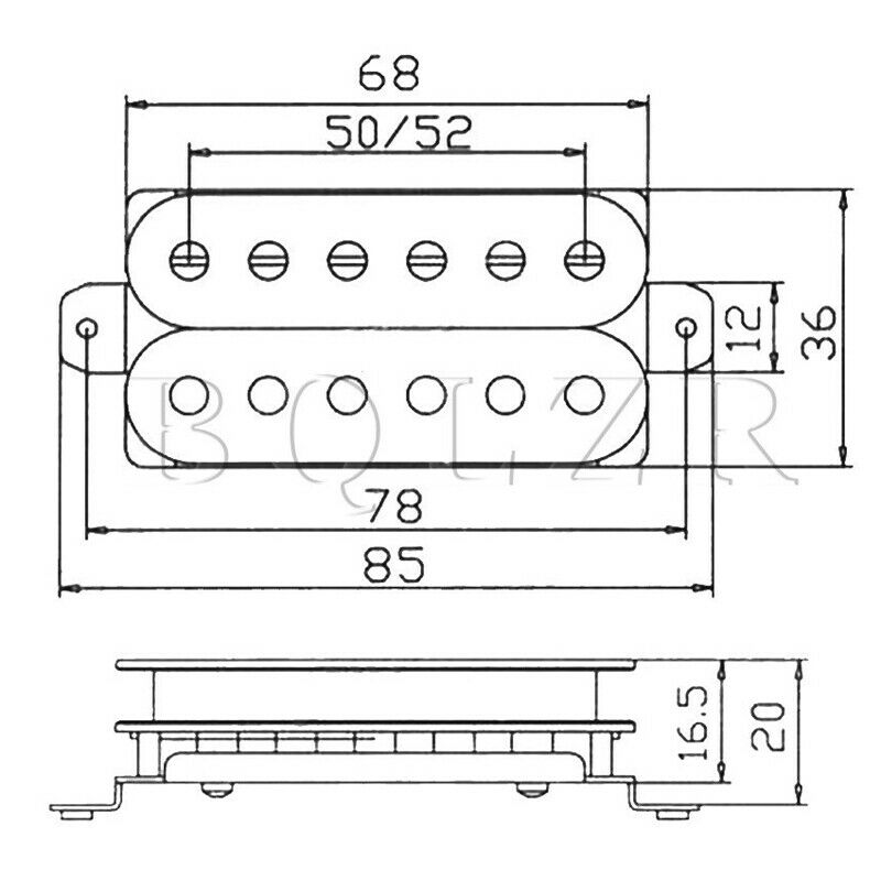 2Pcs Metal Pickups Double Coil Bridge Neck Humbucker Pickups For Electric G