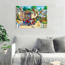 5D DIY Full Round Drill Diamond Painting Artless Village Cross Stitch Decor A