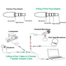 4x 3.5mm 1/8 '' 4 Pole 2 Female To 1 Male Cable Adapter Cable