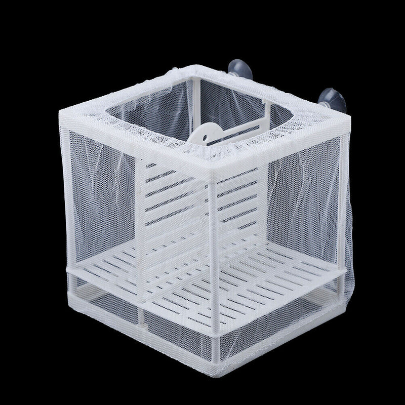 Aquarium Fish Tank Guppy Breeding Breeder Baby/Fry Net Trap Box Hatcher bG BX