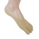 2Pairs Toe Socks No Show Running Five Toes Cotton Crew Boat Socks for Women