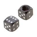 4x Dice Tyre Wheel Rim Tire Air Valve Stem Cap Cover Car Motorcycle Black