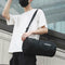 Women Barrel-Shaped Sports Gym Shoulder Bag Waterproof Nylon Bags (Black)