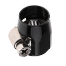 2X Black Fuel Oil Water Pipe AN6 Hose End Finisher Clip Clamp OD 19mm & 12mm