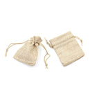 10pcs Small Burlap Jute Sack Linen Pouch Bag Drawstring Wedding Suppli TO