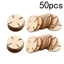 50pcs/set DIY Windmill Pattern Wooden Easter Decor Hanging Pendant Ornament A