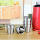 4 Pcs Stainless Steel Tumbler Double Wall Beer Milk Cup Picnic Office Travel Mug