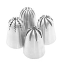 Cake Piping Tips Decorating Mouth Set 4 Pcs Steel  Baking Nozzle ToolB Hn