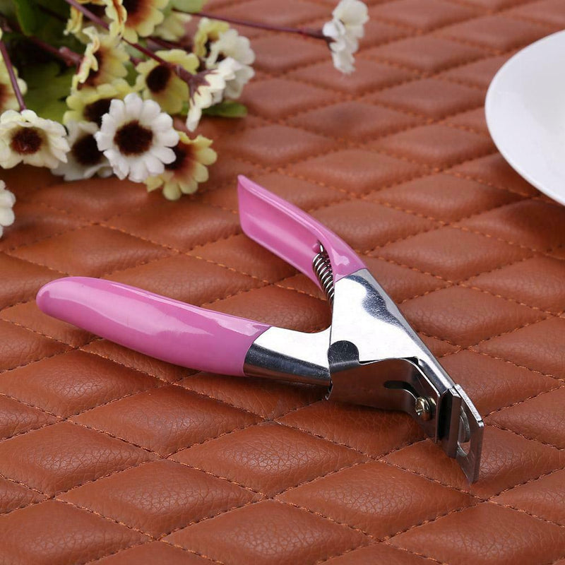 Pink Edge Nail Art Manicure Acrylic UV Gel False Tips Clipper Cutter New A