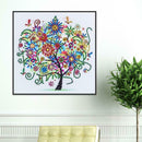5D DIY Special Shaped Diamond Painting Color Tree Cross Stitch Embroidery