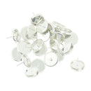 48pcs Brass Metal Round Stud Earring