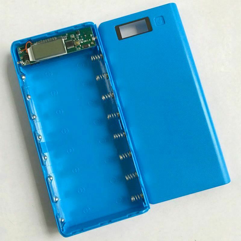 DIY 8x18650 Portable Battery Power Bank Shell Case Box LCD Display Dual USB A4T6