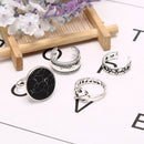 4Pcs/set Women Open djustable Knuckle Ring Geometry Rings Set Charm Jewelry Gif-