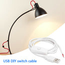 1m 5V USB Power Cable 2 Pin USB 2.0 Male Cord Extension DIY with Switch A