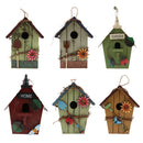 2Pcs Wooden Bird House, Birdnest, Weatherproof Country House Design for Easy