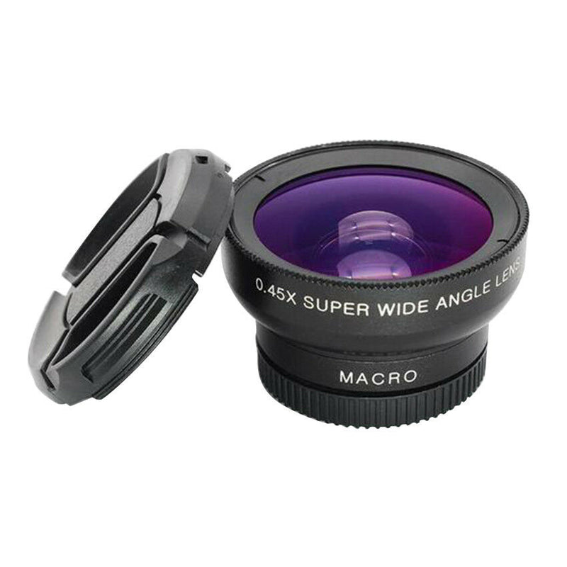 Cell Phone Camera Lens 2 in 1 Clip-on Kit 0.45X Wide Angle Macro Camera kit Len