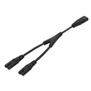 IEC320 C8 Male to 2x C7 Female Power Cord 0.98ft Replacement PDU Server Kit