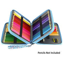 120 Slots Colored Pencil Case Oxford Fabric Pen Case with Compartments Penc