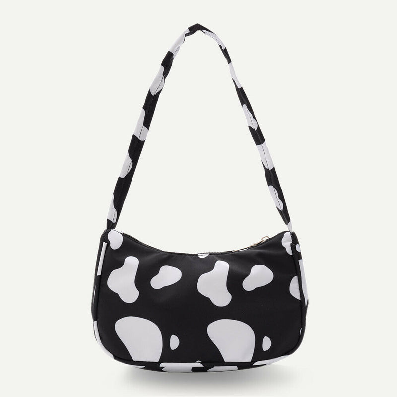 Cow Milk Printed Women Handbag Tote Female Casual Underarm Shoulder Bag (3)