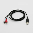1.5M Usb A Male To 2X Rca Phono Male Av Cable Lead Pc Tv Aux Audio Video Ad B9B6