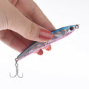 1pc fishing lure 13.5g 80mm sinking pencil lure metal hard bait hook 2