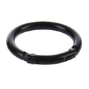 Camping Spring Clip Aluminum Round Portable Mini Carabiner Hook Black 2 Pcs T6B8