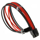 8 pin ATX CPU 30cm Black Red Sleeved Extension Cable with 2 Cable Comb Shakmods