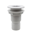 Marine Boat Thru Hull | White Cutout 1-1/2 inch Hose Fitting- ABS Plastic