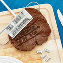 Grill Stamp Steak Meat BBQ with Replaceable Grill Fire Aluminum Letters