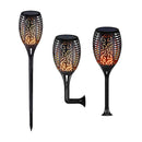 1pcs Solar Powered 3 Modes Streetlight LED Flame Garden Lamp Torch Lights