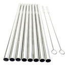 8Pcs Stainless Steel Drinking Straw Reusable Straight Straws + 2 Cleaner Br V4G3